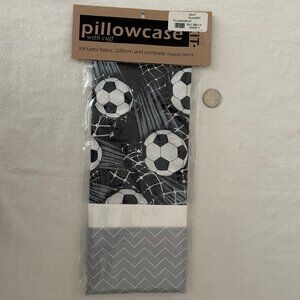 Soccer Themed Pillow Case Sewing Kit NWT UNUSED